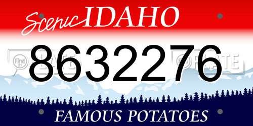 8632276 Idaho License Plate