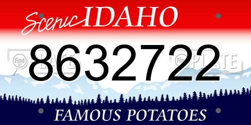 8632722 Idaho License Plate