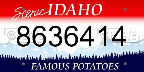 8636414 Idaho License Plate