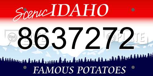 8637272 Idaho License Plate