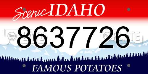 8637726 Idaho License Plate