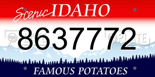 8637772 Idaho License Plate