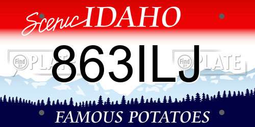 863ILJ Idaho License Plate