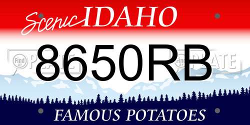 8650RB Idaho License Plate