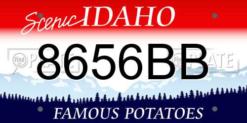 8656BB Idaho License Plate