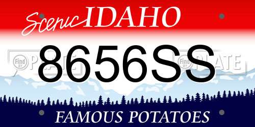 8656SS Idaho License Plate