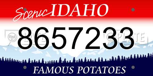 8657233 Idaho License Plate
