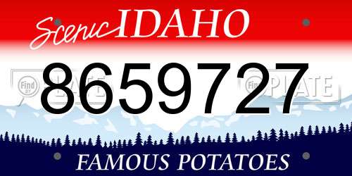 8659727 Idaho License Plate