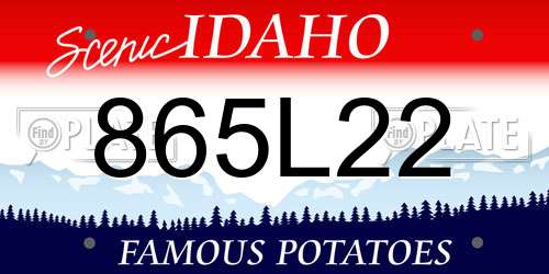 865L22 Idaho License Plate