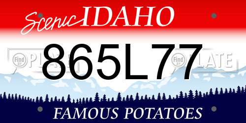 865L77 Idaho License Plate