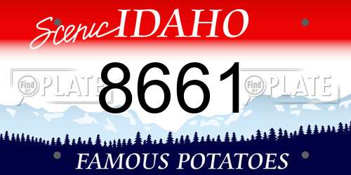 8661 Idaho License Plate