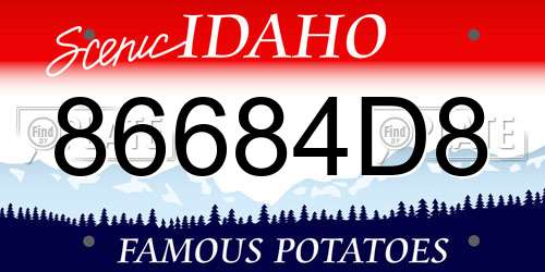 86684D8 Idaho License Plate