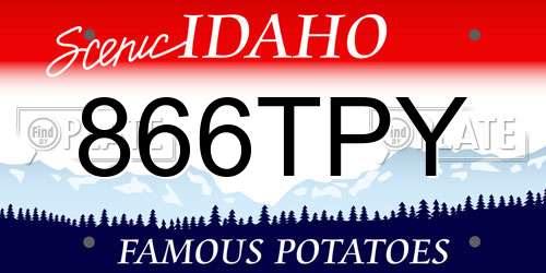 866TPY Idaho License Plate