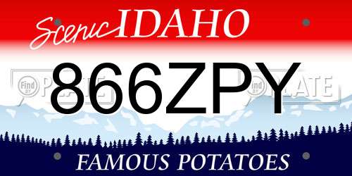 866ZPY Idaho License Plate