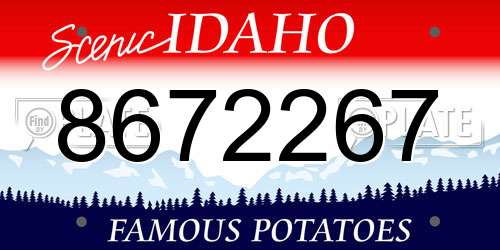 8672267 Idaho License Plate