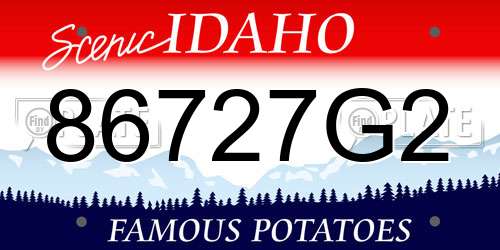 86727G2 Idaho License Plate