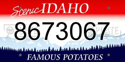 8673067 Idaho License Plate