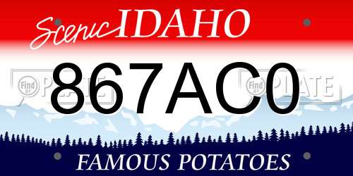 867AC0 Idaho License Plate