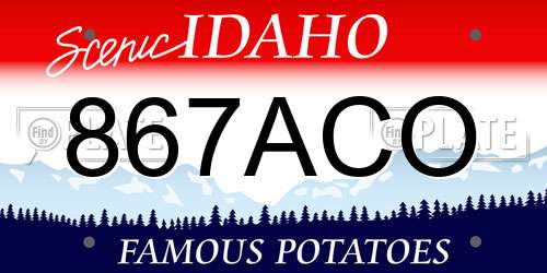 867ACO Idaho License Plate