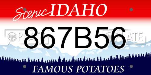 867B56 Idaho License Plate