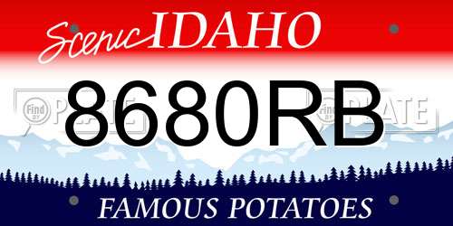 8680RB Idaho License Plate