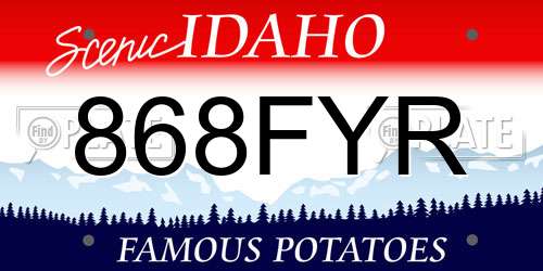 868FYR Idaho License Plate