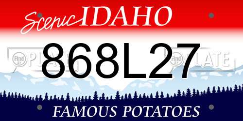 868L27 Idaho License Plate
