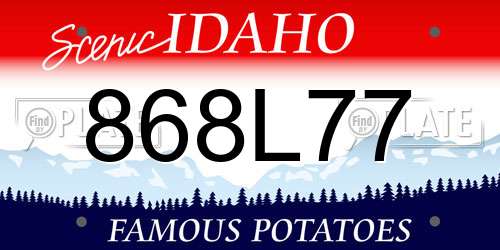 868L77 Idaho License Plate