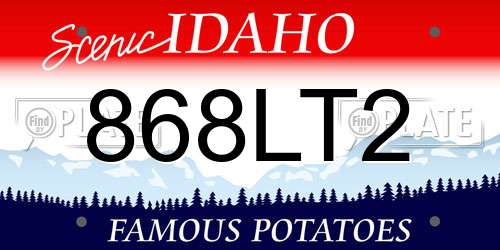868LT2 Idaho License Plate