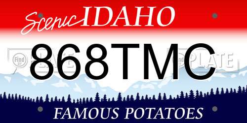 868TMC Idaho License Plate