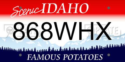 868WHX Idaho License Plate