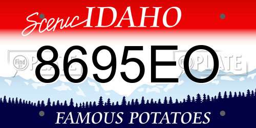 8695EO Idaho License Plate