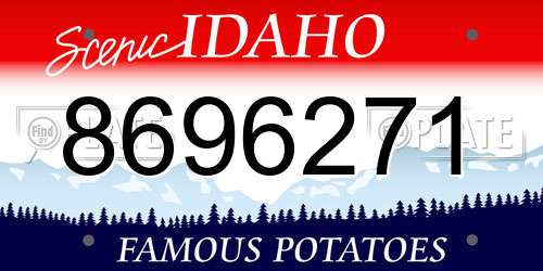 8696271 Idaho License Plate