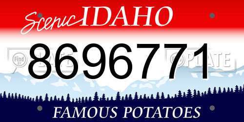 8696771 Idaho License Plate
