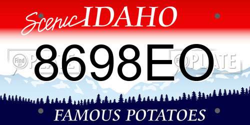 8698EO Idaho License Plate