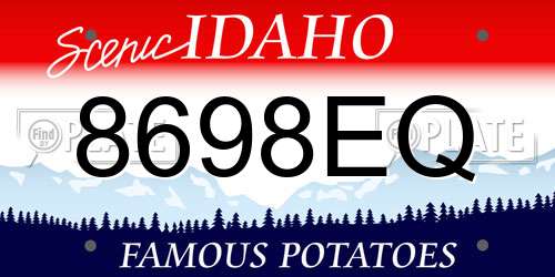 8698EQ Idaho License Plate