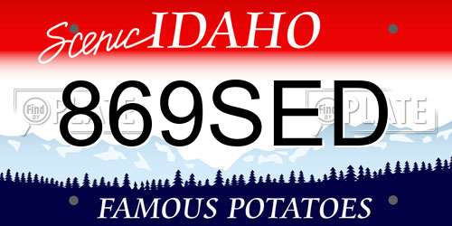 869SED Idaho License Plate