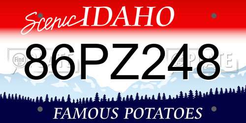 86PZ248 Idaho License Plate