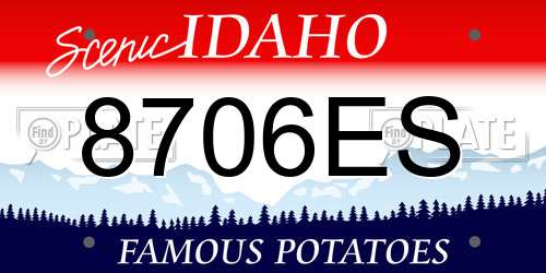 8706ES Idaho License Plate