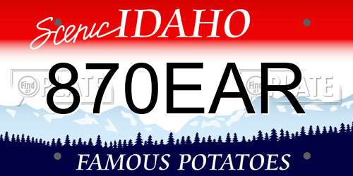 870EAR Idaho License Plate