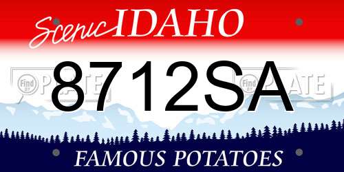 8712SA Idaho License Plate