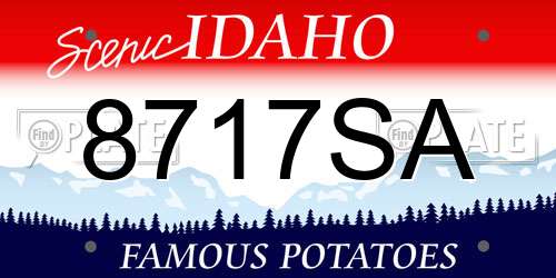 8717SA Idaho License Plate