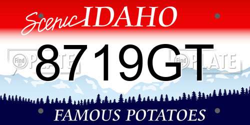 8719GT Idaho License Plate