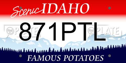 871PTL Idaho License Plate