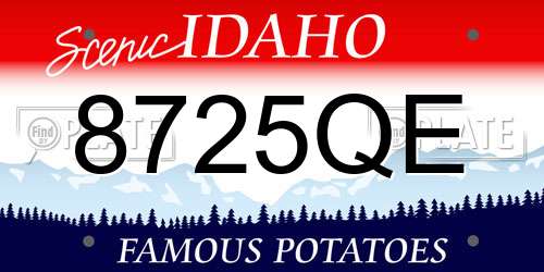 8725QE Idaho License Plate
