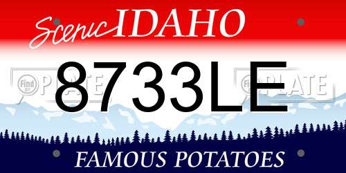 8733LE Idaho License Plate