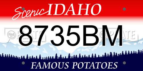 8735BM Idaho License Plate