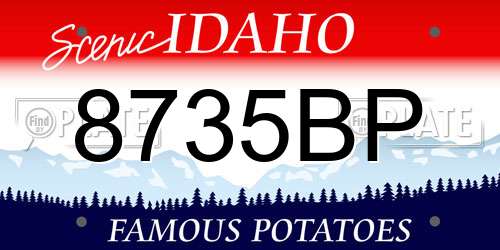 8735BP Idaho License Plate