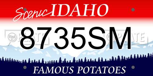8735SM Idaho License Plate