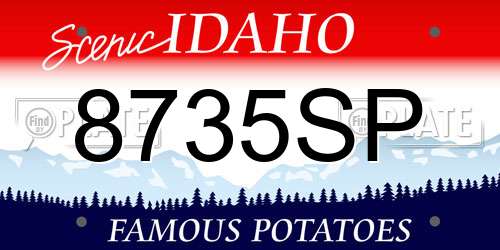 8735SP Idaho License Plate